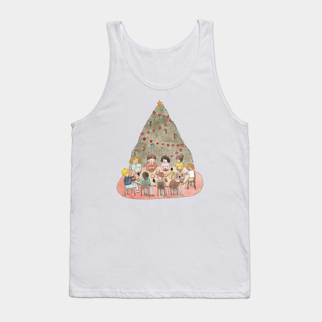 Christmas Greeting Card Tank Top by TheLazyPainter